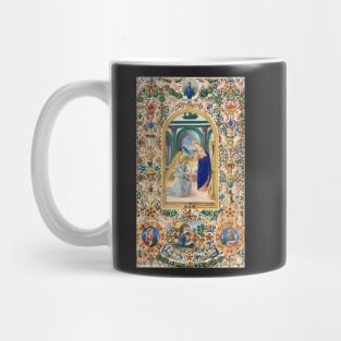 Virgin Mary Annunciation and Nativity Christmas Scene Mug